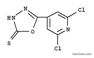 Molecular Structure of 119221-62-4 (5-(2,6-DICHLORO-4-PYRIDYL)-1,3,4-OXADIAZOLE-2-THIOL)