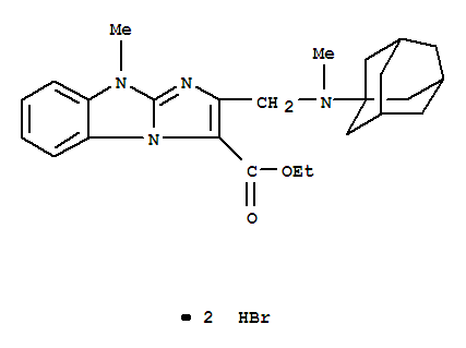 9H-Imidazo[1,2-a]benzimidazole-3-carboxylicacid, 9-methyl-2-[(methyltricyclo[3.3.1.13,7]dec-1-ylamino)methyl]-, ethylester, hydrobromide (1:2)