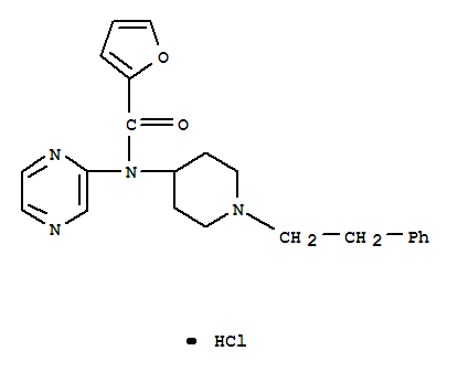 2-Furancarboxamide,N-[1-(2-phenylethyl)-4-piperidinyl]-N-2-pyrazinyl-, hydrochloride (1:1)