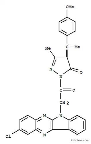 3H-Pyrazol-3-one, 2,4-dihydro-2-((2-chloro-6H-indolo(2,3-b)quinoxalin-6-yl)acetyl)-4-(1-(4-methoxyphenyl)ethylidene)-5-methyl-