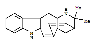 Molecular Structure of 119459-70-0 (3,5-Ethenopyrido[2',3':4,5]cyclohept[1,2-b]indole,1,2,3,4,4a,7,12,12a-octahydro-2,2-dimethyl-, (3R,4aR,12aR)- (9CI))