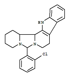 Molecular Structure of 119484-74-1 (2H,6H-Pyrido[1'',2'':3',4']imidazo[1',5':1,2]pyrido[3,4-b]indole,6-(2-chlorophenyl)-1,3,4,8,9,14,14b,14c-octahydro-)