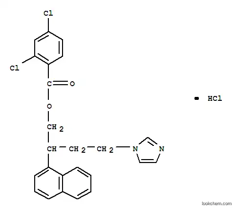 Molecular Structure of 119585-05-6 (4-(1H-imidazol-1-yl)-2-naphthalen-1-ylbutyl 2,4-dichlorobenzoate hydrochloride)