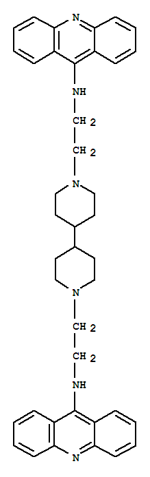 Molecular Structure of 119643-88-8 ([4,4'-Bipiperidine]-1,1'-diethanamine,N,N'-di-9-acridinyl- (9CI))
