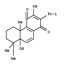 Molecular Structure of 119767-16-7 (1,4-Phenanthrenedione,4b,5,6,7,8,8a-hexahydro-3,8a-dihydroxy-4b,8,8-trimethyl-2-(1-methylethyl)-(9CI))
