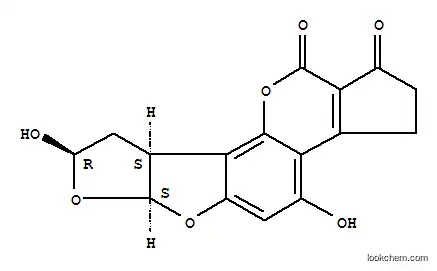 Molecular Structure of 119968-23-9 (Cyclopenta[c]furo[3',2':4,5]furo[2,3-h][1]benzopyran-1,11-dione,2,3,6a,8,9,9a-hexahydro-4,8-dihydroxy-, (6aS,8R,9aS)-)
