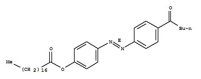 Octadecanoic acid,4-[[4-(1-oxopentyl)phenyl]azo]phenyl ester, (E)- (9CI)