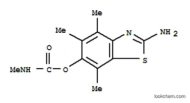 Molecular Structure of 120164-20-7 (6-Benzothiazolol,  2-amino-4,5,7-trimethyl-,  methylcarbamate  (ester)  (9CI))