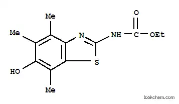 Molecular Structure of 120164-71-8 (Carbamic  acid,  (6-hydroxy-4,5,7-trimethyl-2-benzothiazolyl)-,  ethyl  ester  (9CI))