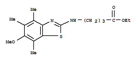 Butanoic acid,4-[(6-methoxy-4,5,7-trimethyl-2-benzothiazolyl)amino]-, ethyl ester