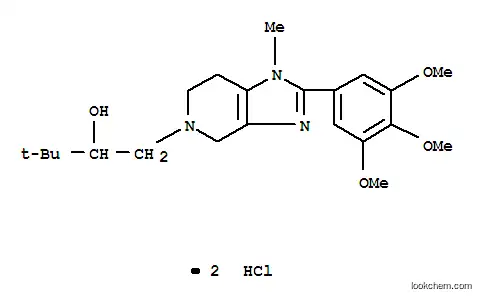 Molecular Structure of 120260-39-1 (3,3-dimethyl-1-[1-methyl-2-(3,4,5-trimethoxyphenyl)-1,4,6,7-tetrahydro-5H-imidazo[4,5-c]pyridin-5-yl]butan-2-ol dihydrochloride)