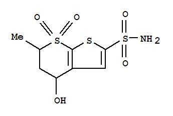5,6-Dihydro-4-hydroxy-6-methyl-4H-thieno[2,3-b]thiopyran-2-sulfonamide 7,7-dioxide