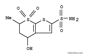Molecular Structure of 120279-26-7 (5,6-Dihydro-4-hydroxy-6-methyl-4H-thieno[2,3-b]thiopyran-2-sulfonamide 7,7-dioxide)