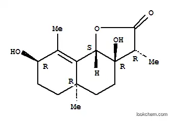 Molecular Structure of 120396-56-7 (Naphtho[1,2-b]furan-2(3H)-one,3a,4,5,5a,6,7,8,9b-octahydro-3a,8-dihydroxy-3,5a,9-trimethyl-,(3R,3aR,5aR,8R,9bS)-)