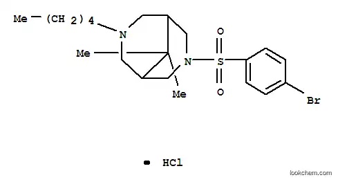 Molecular Structure of 120482-72-6 (3-[(4-bromophenyl)sulfonyl]-9,9-dimethyl-7-pentyl-3,7-diazabicyclo[3.3.1]nonane hydrochloride)