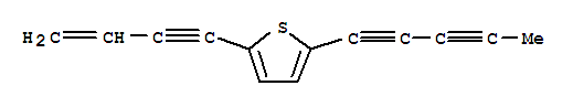 Molecular Structure of 1205-94-3 (Thiophene,2-(3-buten-1-yn-1-yl)-5-(1,3-pentadiyn-1-yl)-)