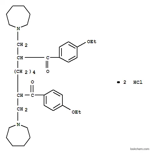 Molecular Structure of 120698-35-3 (2,7-bis(azepan-1-ylmethyl)-1,8-bis(4-ethoxyphenyl)octane-1,8-dione dihydrochloride)