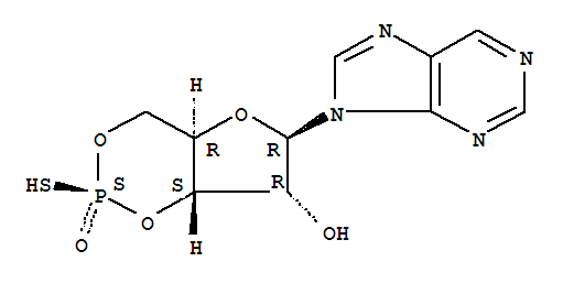 9H-Purine,9-[3,5-O-(mercaptophosphinylidene)-b-D-ribofuranosyl]-, (S)- (9CI)                                                                                                                            