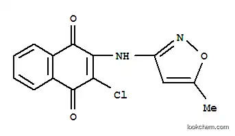 Molecular Structure of 120983-28-0 (2-chloro-3-[(5-methylisoxazol-3-yl)amino]naphthalene-1,4-dione)