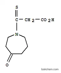 Molecular Structure of 121221-16-7 (1H-Azepine-1-propanoic  acid,  hexahydro-4-oxo--bta--thioxo-)