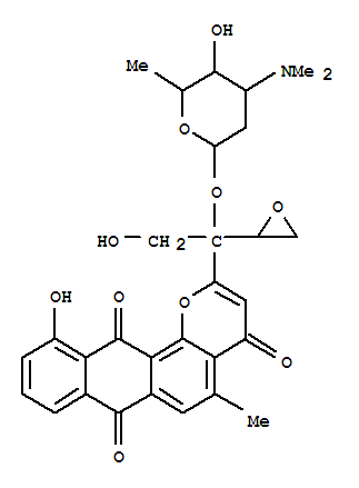 2-[1-[4-(dimethylamino)-5-hydroxy-6-methyloxan-2-yl]oxy-2-hydroxy-1-(oxiran-2-yl)ethyl]-11-hydroxy-5-methylnaphtho[2,3-h]chromene-4,7,12-trione