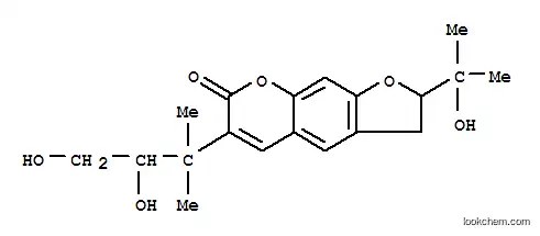 7H-Furo[3,2-g][1]benzopyran-7-one,6-(2,3-dihydroxy-1,1-dimethylpropyl)-2,3-dihydro-2-(1-hydroxy-1-methylethyl)-(9CI)