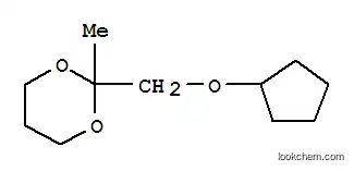 Molecular Structure of 121680-73-7 (1,3-Dioxane,2-[(cyclopentyloxy)methyl]-2-methyl-(9CI))