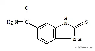 Molecular Structure of 121690-16-2 (1H-Benzimidazole-5-carboxamide,2,3-dihydro-2-thioxo-(9CI))