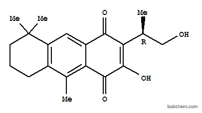 Molecular Structure of 121704-43-6 (1,4-Anthracenedione,5,6,7,8-tetrahydro-2-hydroxy-3-[(1R)-2-hydroxy-1-methylethyl]-5,5,9-trimethyl-)