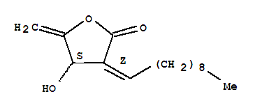 Molecular Structure of 121748-18-3 (2(3H)-Furanone,3-decylidenedihydro-4-hydroxy-5-methylene-, (3Z,4S)-)