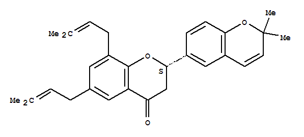 [2,6'-Bi-2H-1-benzopyran]-4(3H)-one,2',2'-dimethyl-6,8-bis(3-methyl-2-buten-1-yl)-, (2S)-