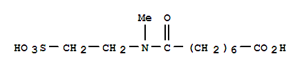Molecular Structure of 121807-13-4 (Octanoic acid,8-[methyl(2-sulfoethyl)amino]-8-oxo-)
