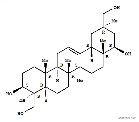 Molecular Structure of 121994-07-8 (Olean-12-ene-3,22,23,29-tetrol,(3b,4b,20b,22b)- (9CI))