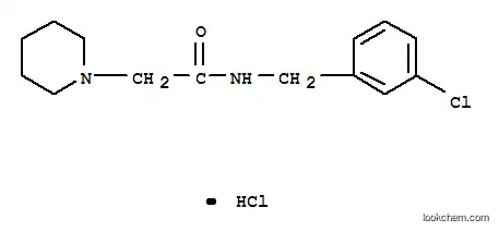 Molecular Structure of 1220-04-8 (N-(3-chlorobenzyl)-2-(piperidin-1-yl)acetamide hydrochloride (1:1))