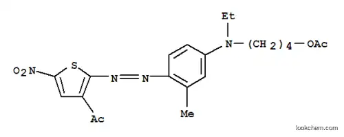 Molecular Structure of 122063-39-2 (Ethanone, 1-2-4-4-(acetyloxy)butylethylamino-2-methylphenylazo-5-nitro-3-thienyl-)