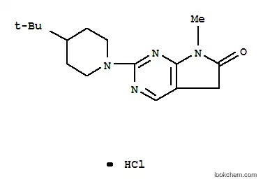 6H-Pyrrolo(2,3-d)pyrimidin-6-one, 5,7-dihydro-2-(4-(1,1-dimethylethyl)-1-piperidinyl)-7-methyl-, monohydrochloride