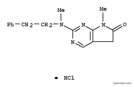 Molecular Structure of 122113-27-3 (6H-Pyrrolo(2,3-d)pyrimidin-6-one, 5,7-dihydro-7-methyl-2-(methyl(2-phe nylethyl)amino)-, monohydrochloride)