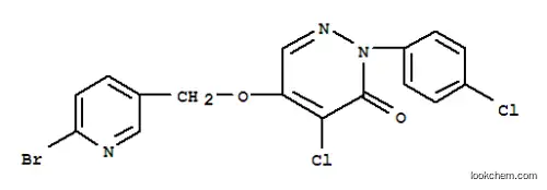3(2H)-Pyridazinone, 5-((6-bromo-3-pyridinyl)methoxy)-4-chloro-2-(4-chlorophenyl)-