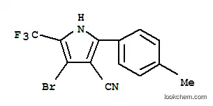 Molecular Structure of 122454-31-3 (4-bromo-2-(4-methylphenyl)-5-(trifluoromethyl)-1H-pyrrole-3-carbonitrile)