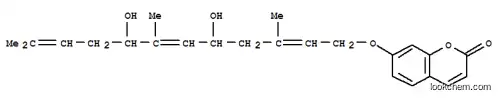 Molecular Structure of 122617-02-1 (2H-1-Benzopyran-2-one,7-[[(2E,6E)-5,8-dihydroxy-3,7,11-trimethyl-2,6,10-dodecatrien-1-yl]oxy]-)