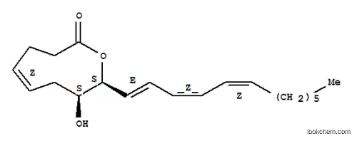 Molecular Structure of 122799-22-8 (2(3H)-Oxoninone,9-(1E,3Z,5Z)-1,3,5-dodecatrienyl-4,7,8,9-tetrahydro-8-hydroxy-, (5Z,8R,9R)-rel-(9CI))