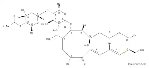 Molecular Structure of 122825-61-0 ([(4E,6E)-12-({2-O-acetyl-3,6-dideoxy-4-O-[2,6-dideoxy-4-O-(2,2-dimethylpropanoyl)-3-C-methylhexopyranosyl]-3-(dimethylamino)hexopyranosyl}oxy)-14-(acetyloxy)-2-ethyl-5,9,13-trimethyl-8,16-dioxo-11-(2-oxoethyl)oxacyclohexadeca-4,6-dien-3-yl]methyl acetate)