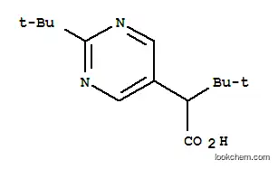 Molecular Structure of 122936-60-1 (5-Pyrimidineacetic acid, -alpha-,2-bis(1,1-dimethylethyl)-, (+)- (9CI))