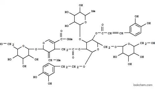 Molecular Structure of 122960-94-5 (b-D-Glucopyranoside,2-(3,4-dihydroxyphenyl)ethyl O-6-deoxy-a-L-mannopyranosyl-(1®3)-O-[b-D-glucopyranosyl-(1®6)]-, 4-[(2E)-3-(3,4-dihydroxyphenyl)-2-propenoate] 2-[(2S,3E,4S)-3-ethylidene-2-(b-D-glucopyranosyloxy)-3,4-dihydro-5-(methoxycarbonyl)-2H-pyran-4-acetate](9CI))