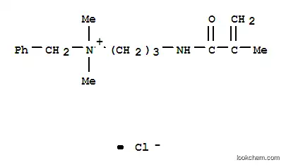 Molecular Structure of 122988-32-3 (METHACRYLOYL AMINOPROPYL DIMETHYLBENZYL AMMONIUM CHLORIDE)