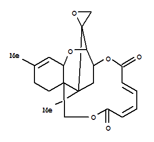 Molecular Structure of 123085-81-4 (Trichothec-9-ene-3,15-diol,12,13-epoxy-, cyclic (2Z,4E)-2,4-hexadienedioate, (3a)- (9CI))