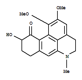 Molecular Structure of 123131-49-7 (4H-Dibenzo[de,g]quinolin-11(8H)-one,5,6,9,10-tetrahydro-10-hydroxy-1,2-dimethoxy-6-methyl-)