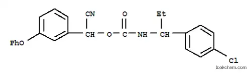 Molecular Structure of 123312-18-5 (cyano(3-phenoxyphenyl)methyl [1-(4-chlorophenyl)propyl]carbamate)
