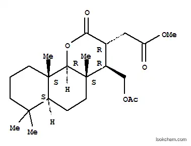 Molecular Structure of 123332-86-5 (2H-Naphtho[1,2-b]pyran-3-aceticacid, 4-[(acetyloxy)methyl]dodecahydro-4a,7,7,10a-tetramethyl-2-oxo-, methylester, (3R,4R,4aS,6aS,10aS,10bR)-)