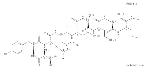Molecular Structure of 123380-68-7 (H-THR-TYR-ILE-CYS(BZL)-GLU-VAL-GLU-ASP-GLN-LYS-GLU-GLU-OH)